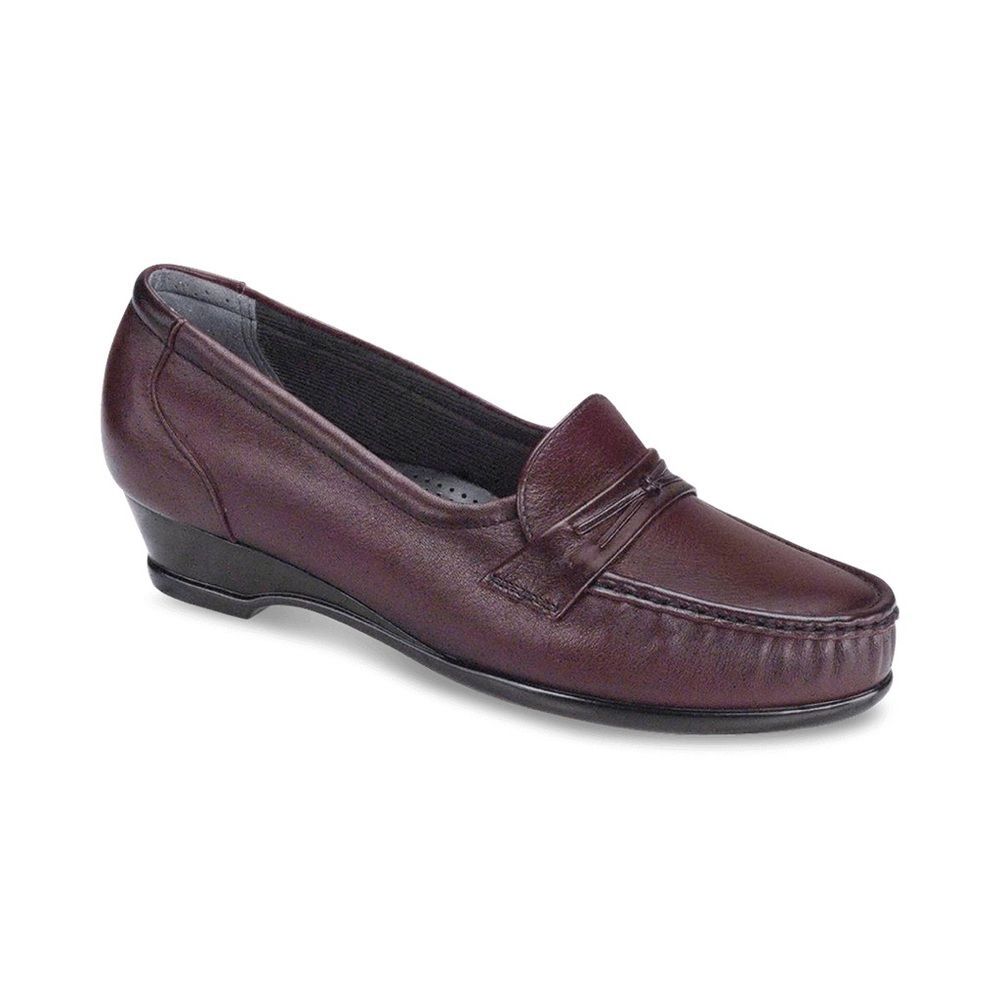 SAS Antique Wine Leather Loafers- Size 8 (US) | Comfort and Style Work Shoe